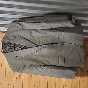 Jos. A. Bank Mens 2 Piece Suit Jacket Size 43R Pant 34 Wool Gray Striped NWT